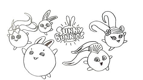 Free Printable Sunny Bunnies Coloring Pages